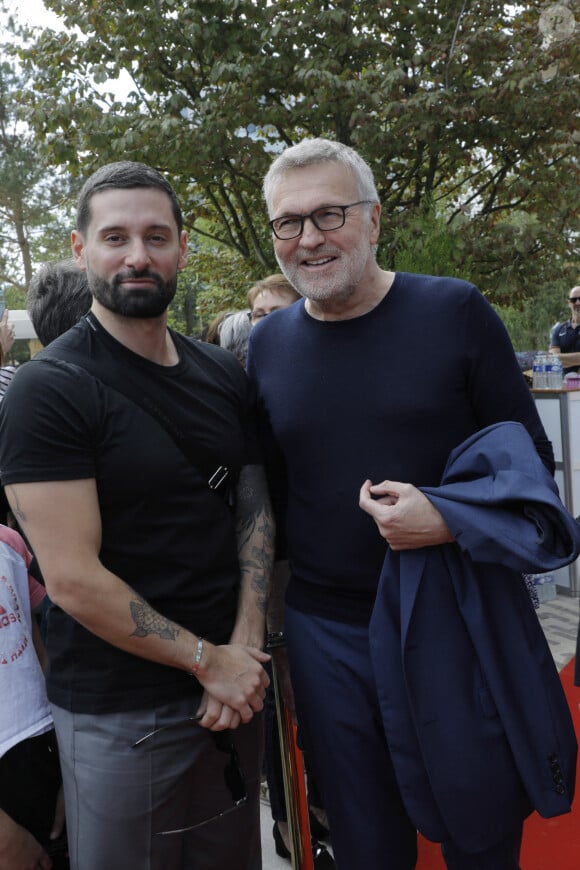 Exclusif - Hugo Manos et son compagnon Laurent Ruquier I - Inauguration de la place Line Renaud a Rueil-Malmaison. © Jlppa / Bestimage