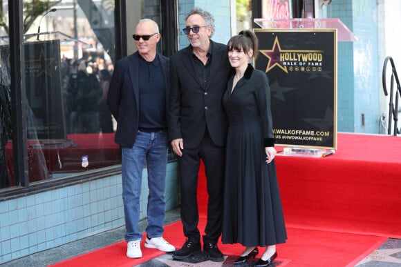 Los Angeles : Michael Keaton et Winona Ryder lors de la cérémonie de remise de l'étoile Tim Burton sur le Hollywood Walk of Fame le 3 septembre 2024. CA (Image de crédit : © Kay Blake/ZUMA Press Wire).