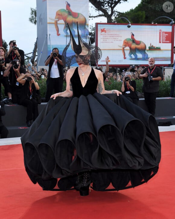 Venise, 81e Festival international du film de Venise, tapis rouge du film " Joker : Folie à Deux ". Sur la photo : Lady Gaga (Crédit photo : © Alberto Terenghi/IPA via ZUMA Press)