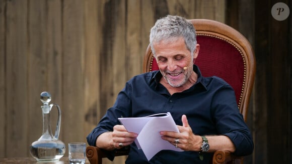 Correspondance Lettres de Catherine et Antoine Robbe-Grillet : "L'amour à l'oeuvre." Mise en scène par Antoine Courtray, adaptation Françoise Hamel avec Maria de Medeiros et Stéphane Guillon. Représentation au château de Grignan lors de la 27 ème édition du festival de la Correspondance de Grignan, France, le 7 juillet. © Marc Cousin / Bestimage