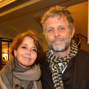 Stéphane Guillon et sa femme Muriel Cousin - Générale de la pièce "L'heureux élu", une comédie de Eric Assous au Théâtre de la Madeleine à Paris le 24 octobre. © Coadic Guirec/Bestimage