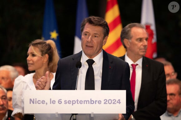 Le maire de Nice Christian Estrosi a fait sa rentrée politique avec le traditionnel " Festin Nissart " au Jardin Albert Ier aux côtés de son épouse Laura, de sa fille Bianca et de Renaud Muselier, Président de la région PACA. Des milliers de personnes étaient présentes à cette réunion. Nice, France, le 6 septembre 2024. Photo by Shootpix/ABACAPRESS.COM