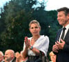 Ce grand banquet populaire est organisé chaque année depuis 11 ans.
Christian Estrosi, le maire de Nice, avec sa femme, Laura Tenoudji Estrosi et son invité d'honneur Renaud Muselier, le président de la région PACA, a orchestré "Lou Festin Nissart", un diner amical et convivial autour du maire, au jardin Albert 1er sur la Coulée Verte à Nice le 6 septembre 2024. Plus de 6000 personnes étaient réunies en plein coeur de Nice, à l'initiative de l'association des Amis du Maire pour soutenir Christian Estrosi qui a fait son discours politique de rentrée abordant autant les sujets de politique nationale que locale. Horizons. © Bruno Bebert/Bestimage