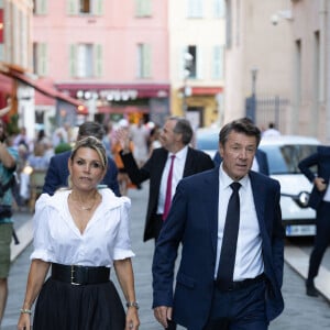 Le maire de Nice Christian Estrosi a fait sa rentrée politique avec le traditionnel "Festin Nissart" dans le jardin Albert Ier aux côtés de son épouse Laura, de sa fille Bianca et de Renaud Muselier, président de la région PACA. Des milliers de personnes ont assisté à ce meeting. Nice, France, le 6 septembre 2024. Photo par Shootpix/ABACAPRESS.COM