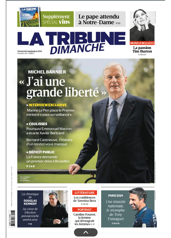 Une de la Tribune du dimanche