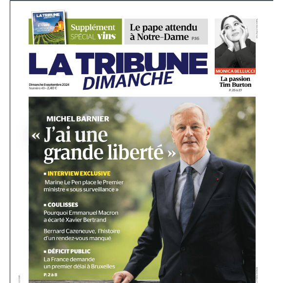 Une de la Tribune du dimanche