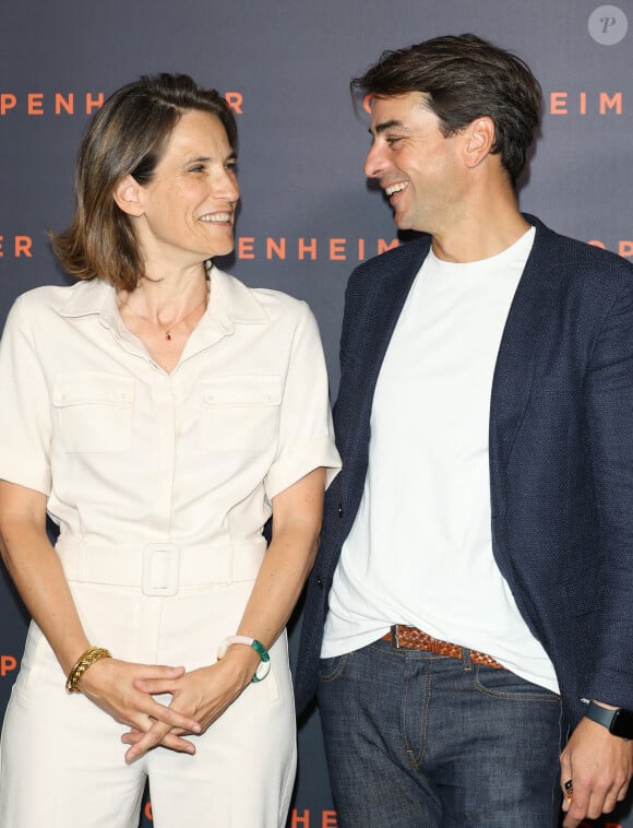 Claire Fournier et son mari Julian Bugier - Première du film "Oppenheimer" au Grand Rex à Paris le 11 juillet 2023. © Coadic Guirec/Bestimage