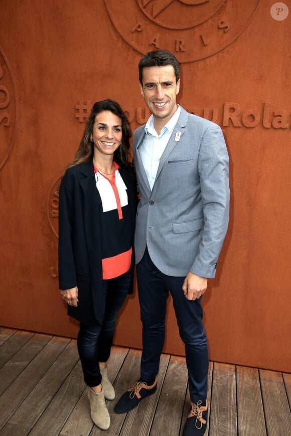 Tony Estanguet et sa femme Laetitia - People au village des internationaux de France de tennis à Roland Garros à Paris 4 juin 2016. © Dominique Jacovides / Bestimage