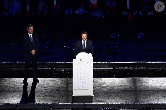 Andrew Parsons (Président du Comité international paralympique), Tony Estanguet ( president JO 2024 ) - Cérémonie de clôture des jeux paralympiques Paris 2024 au Stade de France à Saint-Denis le 8 septembre 2024. 