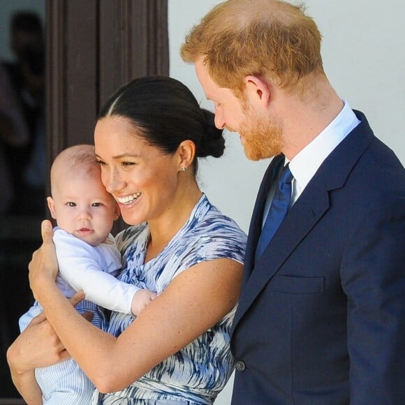 Le prince Harry, duc de Sussex, et Meghan Markle, duchesse de Sussex, avec leur fils Archie ont rencontré l'archevêque Desmond Tutu et sa femme à Cape Town, Afrique du Sud. Le 25 septembre 2019 