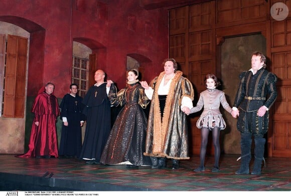 Gérard Depardieu, générale de la pièce de Théâtre "Les portes du ciel" avec Barbara Schulz, Bethsabee Attali, Jean-Michel Dupuis et Jean-Marie Winling