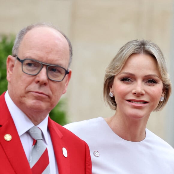 Nouvelle mission pour Albert et Charlene de Monaco
Le Prince Albert II de Monaco et la Princesse Charlène de Monaco pour la cérémonie d'ouverture des Jeux Olympiques de Paris (JO). Paris © Dominique Jacovides - Pierre Perusseau / Bestimage