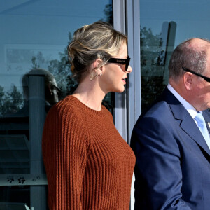 Le prince Albert II de Monaco et la princesse Charlene, présidente de la SPA monégasque, ont inauguré le nouveau refuge de la SPA de Monaco à Peille, le 16 septembre 2024. © Bruno Bebert / Bestimage 