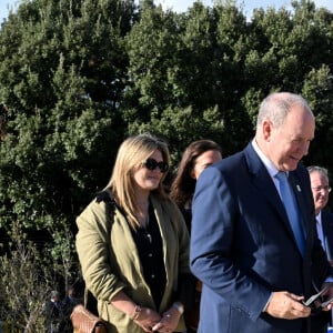 Le prince Albert II de Monaco et la princesse Charlene, présidente de la SPA monégasque, ont inauguré le nouveau refuge de la SPA de Monaco à Peille, le 16 septembre 2024.© Bruno Bebert / Bestimage 