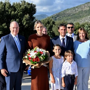 Le prince Albert II de Monaco et la princesse Charlene, présidente de la SPA monégasque, ont inauguré le nouveau refuge de la SPA de Monaco à Peille, le 16 septembre 2024.© Bruno Bebert / Bestimage 