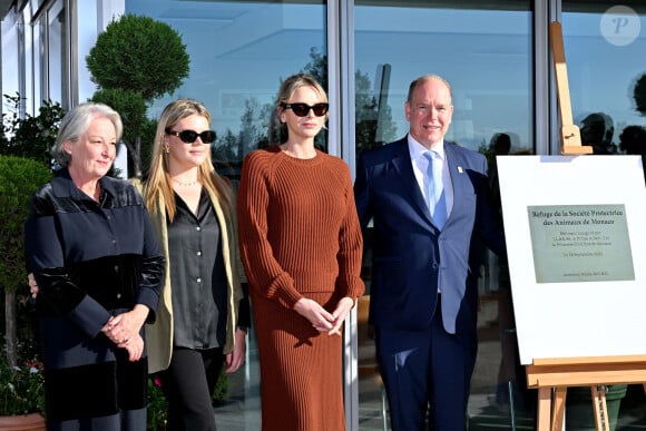 Le prince Albert II de Monaco et la princesse Charlene, présidente de la SPA monégasque, ont inauguré le nouveau refuge de la SPA de Monaco à Peille, le 16 septembre 2024.© Bruno Bebert / Bestimage 