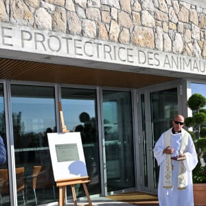 Le prince Albert II de Monaco et la princesse Charlene, présidente de la SPA monégasque, ont inauguré le nouveau refuge de la SPA de Monaco à Peille, le 16 septembre 2024.© Bruno Bebert / Bestimage 