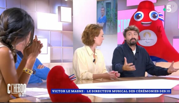 Victor Le Masne, sur le plateau de "C l'hebdo" sur France 5 face à Aurélie Casse.