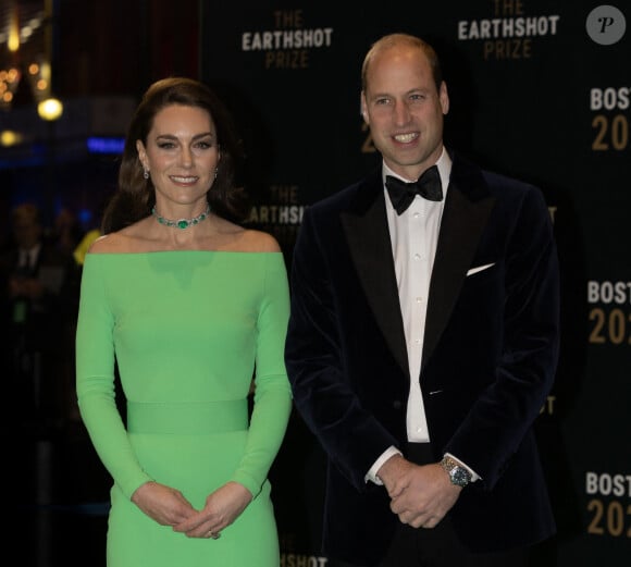 Le prince William, prince de Galles, et Catherine (Kate) Middleton, princesse de Galles, assistent à la 2ème cérémonie "Earthshot Prize Awards" à Boston, le 2 décembre 2022. 