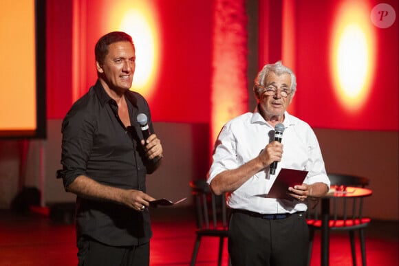 Dany Brillant, Michel Boujenah - François Berléand et Nicolas Briançon interprètent l'univers déjanté et mythique de Poiret et Serrault au théâtre de verdure lors du Festival de Ramatuelle le 3 aout 2024. © Cyril Bruneau/Festival de Ramatuelle/Bestimage