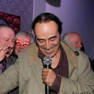 Michel Hidalgo et Didier Roustan - Exclusif - Prix special - Soiree des 80 ans de Michel Hidalgo (ancien selectionneur de l'equipe de France de football) au Palais Maillot a Paris le 25 mars 2013.