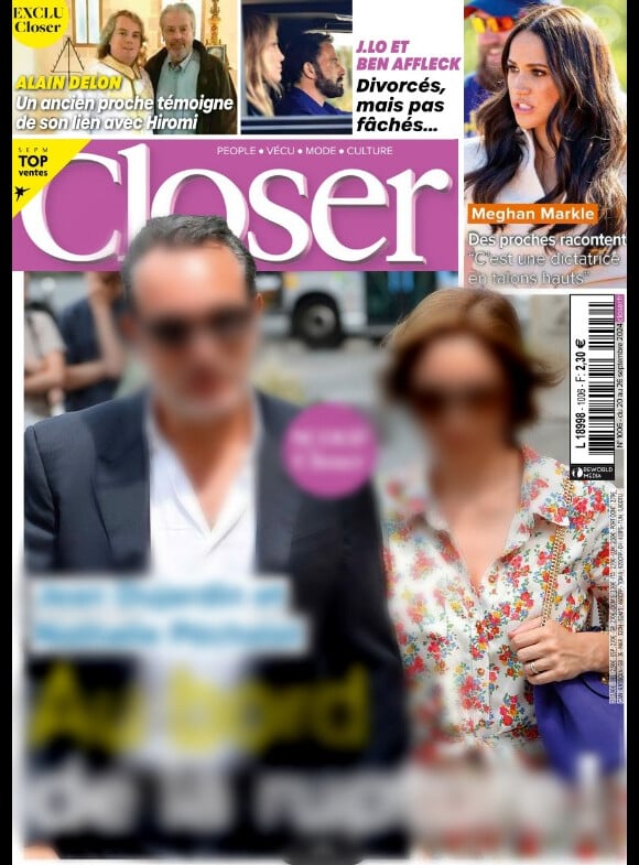 Couverture du magazine "Closer" du 20 septembre 2024