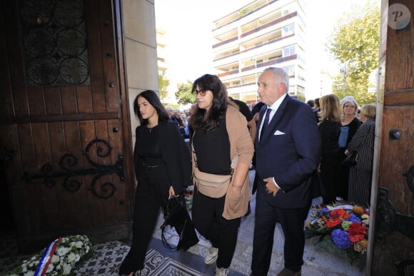 Louise, dernière compagne Didier Roustan - Obsèques du journaliste sportif, Didier Roustan, décédé le 11 septembre à l'âge de 66 ans en l'église Notre-Dame-des-Pins, à Cannes le 20 septembre 2024. © Franz Chavaroche/Bestimage