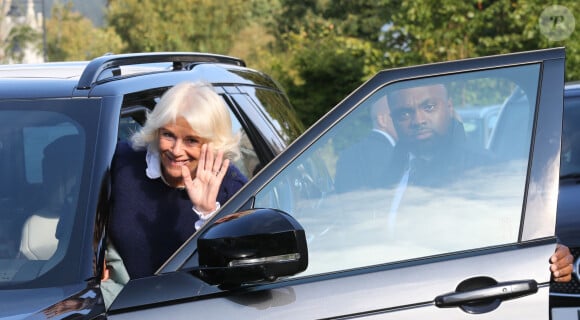 Camilla Parker-Bowles, reine consort d'Angleterre au Braemar Literary Festival où son fils Tom Parker-Bowles a fait une lecture - 21 21 septembre 2024.