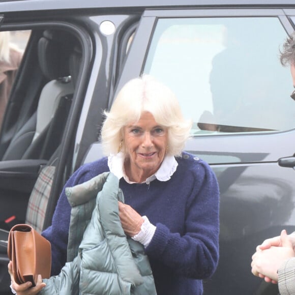 Camilla Parker-Bowles, reine consort d'Angleterre au Braemar Literary Festival où son fils Tom Parker-Bowles a fait une lecture - 21 21 septembre 2024.