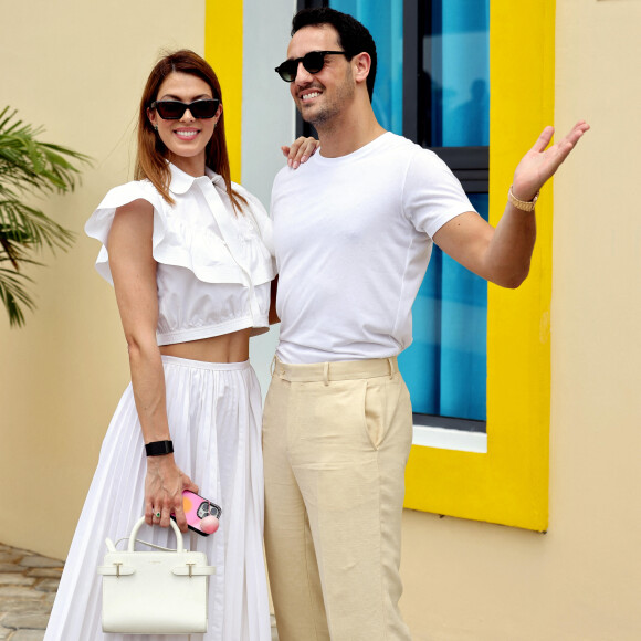 Exclusif - Iris Mittenaere et son compagnon Diego El Glaouri - Madame D.Ouattara, Première Dame de la Côte d'Ivoire, accompagnée de Madame D.Tshisekedi, Première Dame du Congo, a inauguré la Case des Enfants, reconstruite suite aux fonds récoltés lors du Gala 2022 de la Fondation "Children of Africa", à Abidjan. Le 1er mars 2024 © Dominique Jacovides / Bestimage 