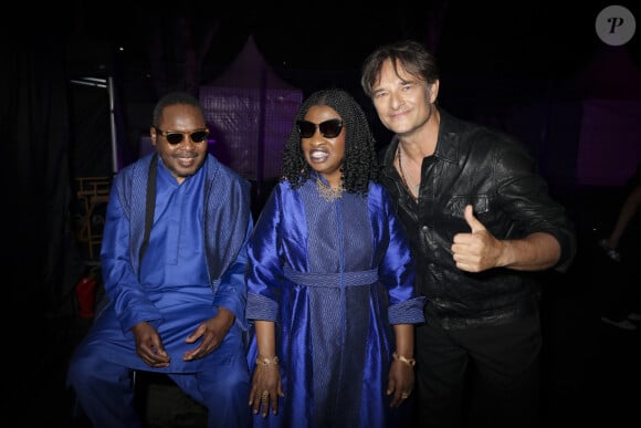 Amadou et Mariam, David Hallyday - Backstage lors de l'enregistrement de l'émission "La fête de la Musique" à Reims © Jack Tribeca / Jeremy Melloul / Bestimage 