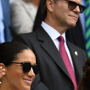 Pippa Middleton - Archives - Catherine (Kate) Middleton, duchesse de Cambridge, Meghan Markle, duchesse de Sussex, sont dans les tribunes lors de la finale femme de Wimbledon "Serena Williams - Simona Halep (2/6 - 2/6) à Londres le 13 juillet 2019. © Chryslène Caillaud / Panoramic / Bestimage 