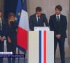 A tel point qu'il a accepté de lire un discours pour lui 
Victor Belmondo rend hommage à son grand-père, Jean-Paul Belmondo, dans la Cour d'honneur de l'Hôtel des Invalides.