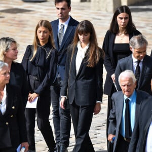 Stella Belmondo, Annabelle Belmondo, Paul Belmondo : Hommage national rendu à Jean-Paul Belmondo dans la Cour d'honneur de l'Hôtel des Invalides. Le 9 septembre 2021. Photo par David Niviere/ABACAPRESS.COM