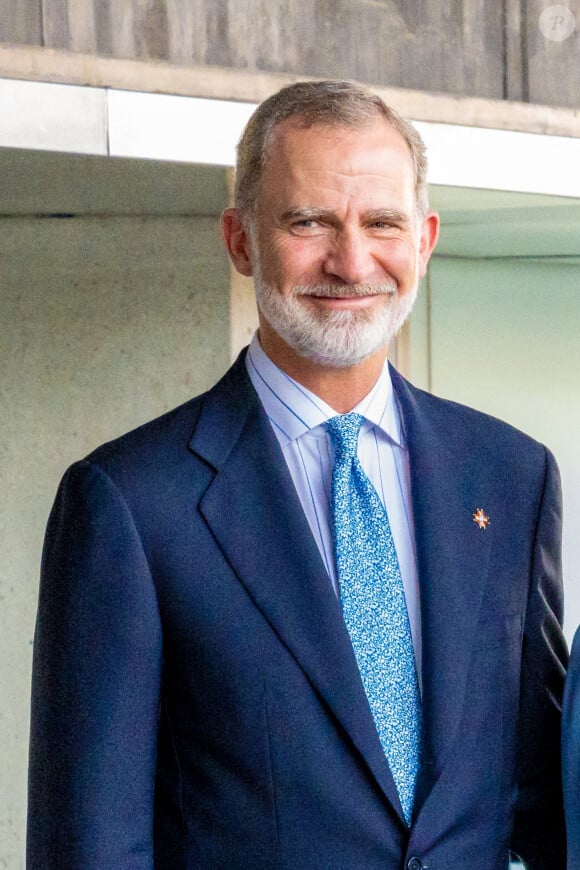 Le roi Felipe VI d'Espagne - La famille royale d'Espagne lors de la remise des prix Princesse de Gérone (Princess of Girona Awards) à Lloret del Mar le 10 juillet 2024.