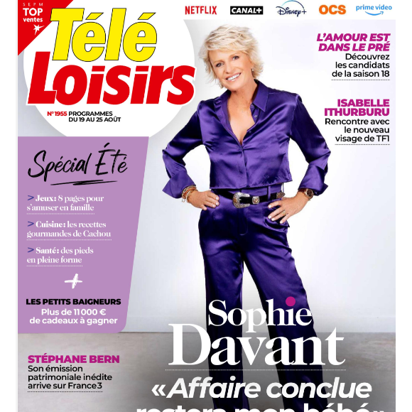 "Télé Loisirs", 14 aout 2023, Sophie Davant.