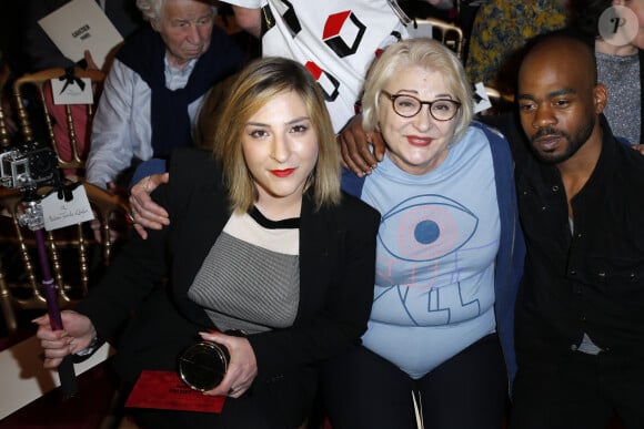 Marilou Berry et sa mere Josiane Balasko, Rudy Berry - People au defile Jean-Paul Gaultier lors de la fashion week Haute-Couture Automne-Hiver 2013/2014 a Paris le 3 juillet 2013. 