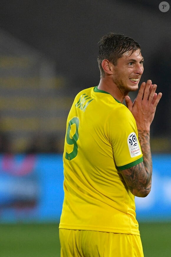 Emiliano Sala lors du match contre le FC Toulouse ( 4-0 , Sala auteur d'un triplé ) au Stade de la Beaujoire - Louis Fonteneau , le 20 octobre 2018. © Pierre Perusseau/Bestimage