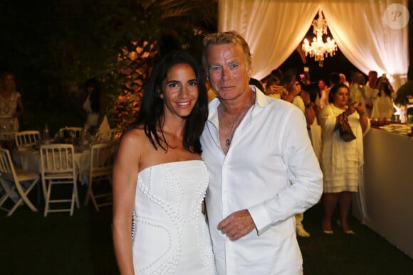 Exclusif - Franck Dubosc et sa femme Danièle - 21ème soirée blanche de Christophe Leroy aux Moulins de Ramatuelle le 8 juillet 2016. © Philippe Doignon / LMS / Bestimage 