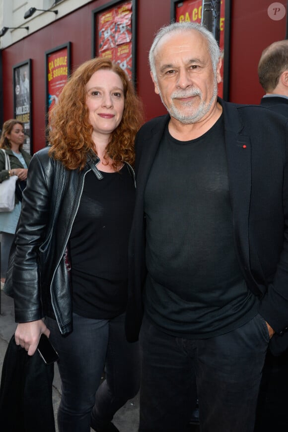 Francis Perrin et sa femme Gersende - Générale de la pièce "Ça coule de source" écrite par L. M. Colla au théâtre de la Gaîté-Montparnasse à Paris, le 30 mai 2017. © Coadic Guirec/Bestimage 