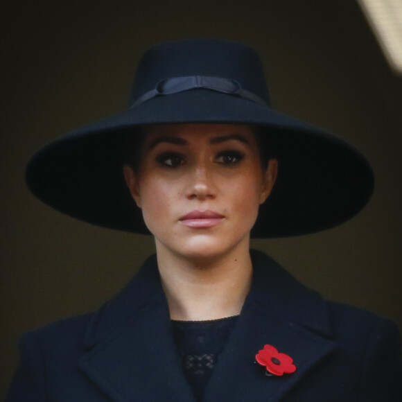 Un fleuriste a affirmé s'être fait "crier dessus" au téléphone, jurant qu'il ne souhaitait plus jamais travailler avec elle
Meghan Markle, duchesse de Sussex lors du National Service of Remembrance à Londres le 10 novembre 2019. 