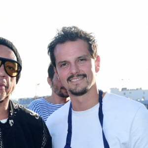 Exclusif - JoeyStarr (Joey Starr) et Juan Arbelaez (saison 3 de Top Chef) à la soirée d'inauguration du premier café Messika au rooftop 7ème étaage du Printemps Haussmann à Paris, France, le 2 juin 2023. © Rachid Bellak/Bestimage 