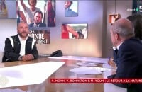 Dans C à Vous sur France 5, Anne-Élisabeth Lemoine a reçu Michaël Youn pour la promotion du film "C'est le monde à l'envers"