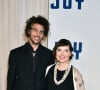 Isabella Rossellini et son fils adoptif Roberto Rossellini - Première du film "Joy" à New York le 13 décembre 2015.