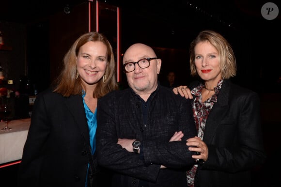 Carole Bouquet, Michel Blanc et Karin Viard à l'after-party du film "Voyez Comme On Danse" à la discothèque L'Arc à Paris, France, le 8 octobre 2018. Evènement organisé par Five Eyes Production. © Rachid Bellak/Bestimage 