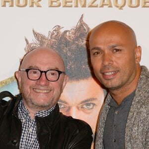 Michel Blanc et Éric Judor - Avant-première du film "Les Nouvelles Aventures d'Aladin" au Grand Rex à Paris, le 6 octobre 2015.