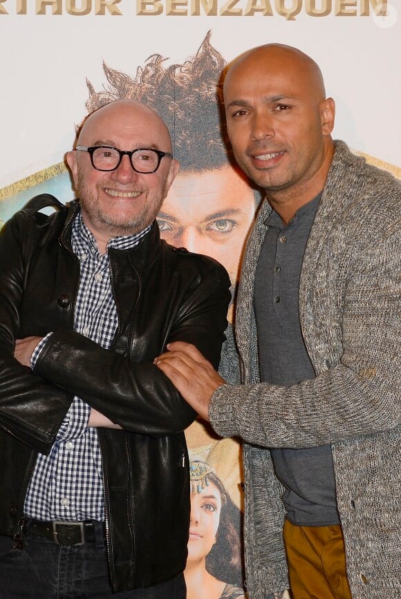 Michel Blanc et Éric Judor - Avant-première du film "Les Nouvelles Aventures d'Aladin" au Grand Rex à Paris, le 6 octobre 2015.