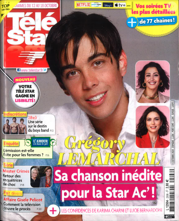 Couverture du magazine Télé Star paru le lundi 7 octobre 2024.