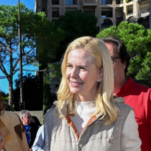 La princesse Charlene, Sylvia Sermenghi, la présidente de l'association, S.A.R. la princesse Naomi d'Orléans, duchesse d'Anjou, et le prince Serge de Yougoslavie - La princesse Charlene de Monaco a participé au chapiteau de Fontvieille, à Monaco, le 5 octobre 2024