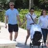 Boris Becker, sa femme Lilly Kerssenberg et leur fils Amadeus, déjeunent à Miami